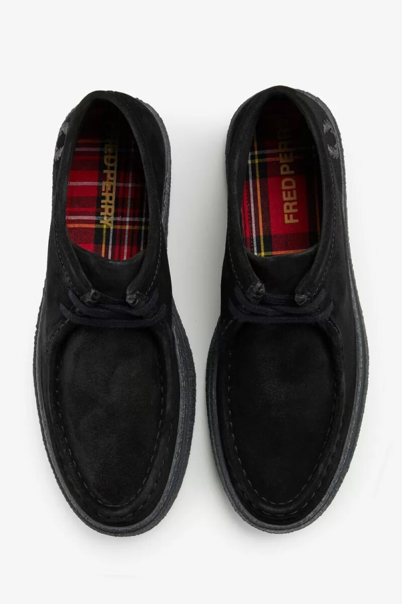 fred perry dawson mid herrenstiefel schwarz