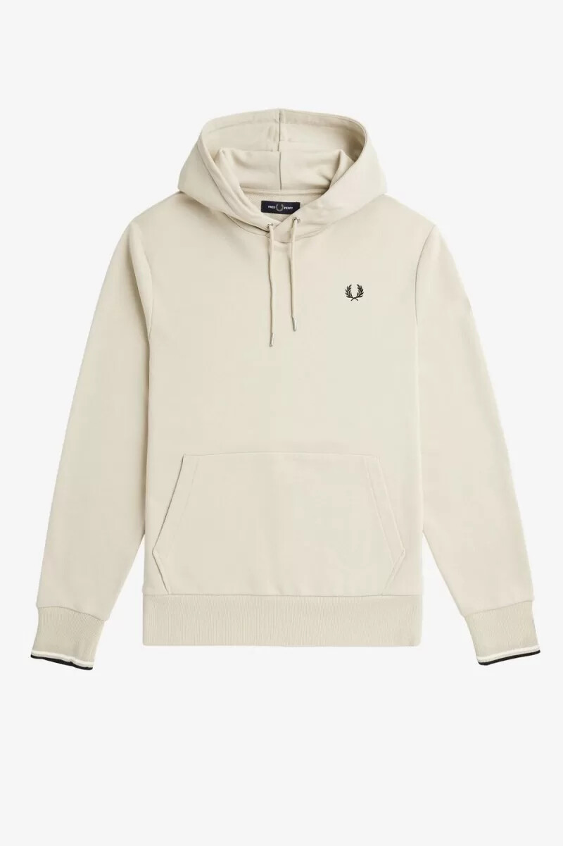 fred perry kapuzenpullover für herren mit farbverlauf haferflocken-schwarz