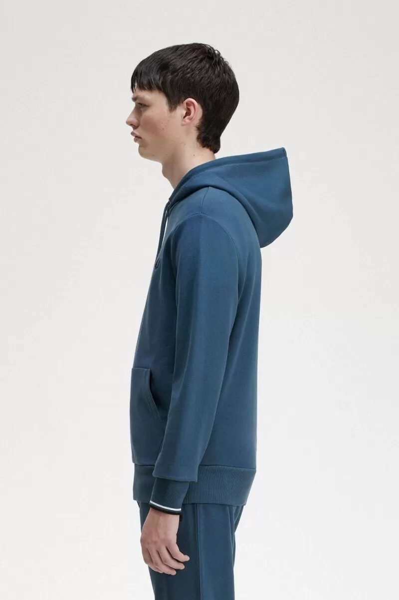 fred perry kapuzenpullover für herren mit farbverlauf mitternachtsblau