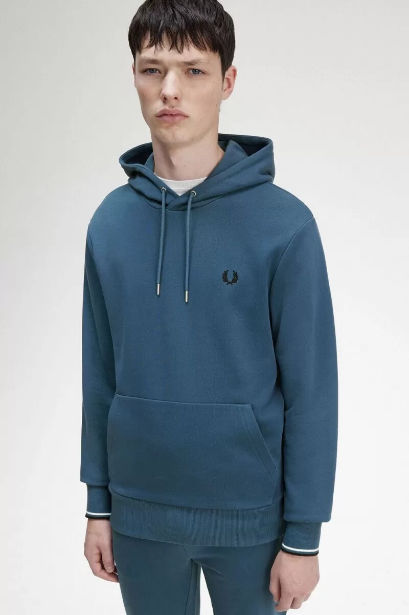 fred perry kapuzenpullover für herren mit farbverlauf mitternachtsblau