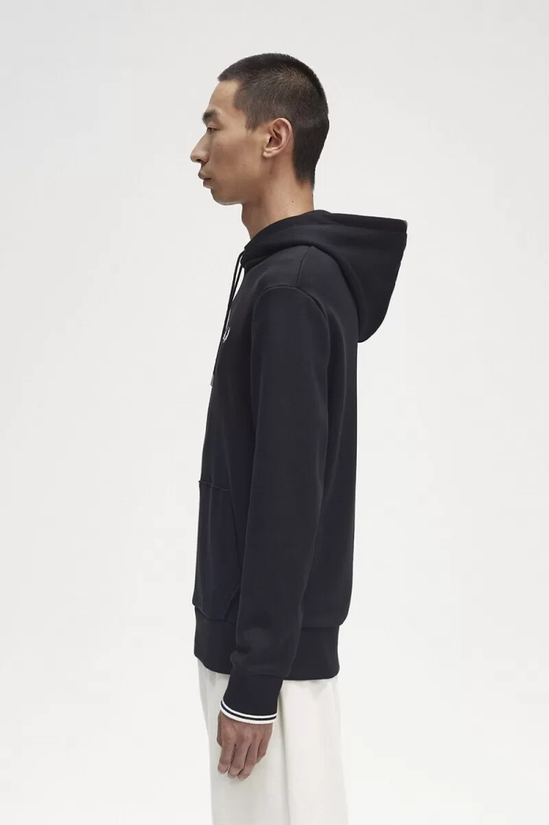 fred perry kapuzenpullover für herren schwarz