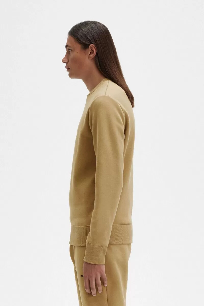 fred perry herren-sweatshirt mit stickerei grün