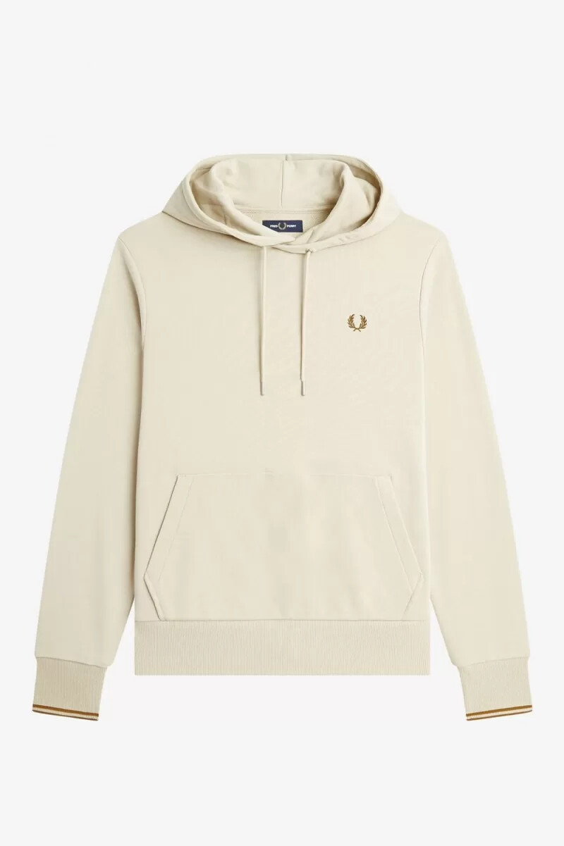 fred perry herren-sweatshirt mit kapuze und farbverlauf farbe oatmeal