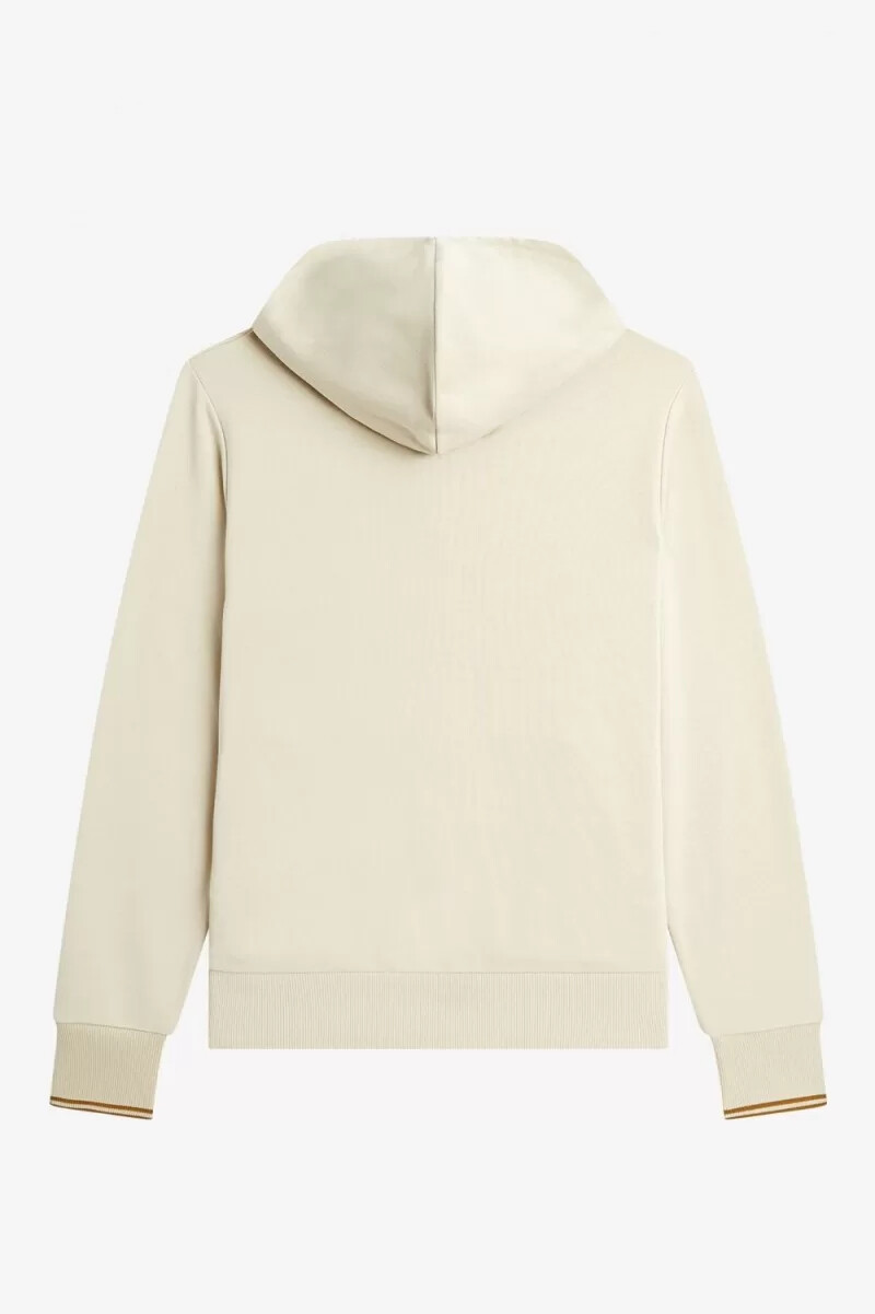 fred perry herren-sweatshirt mit kapuze und farbverlauf farbe oatmeal