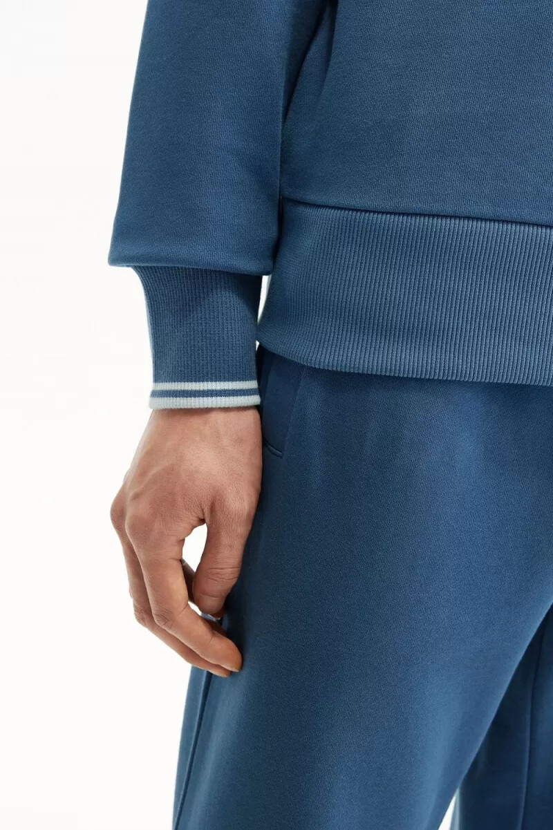 fred perry herren-sweatshirt mit rundhalsausschnitt mitternachtsblau hellblau