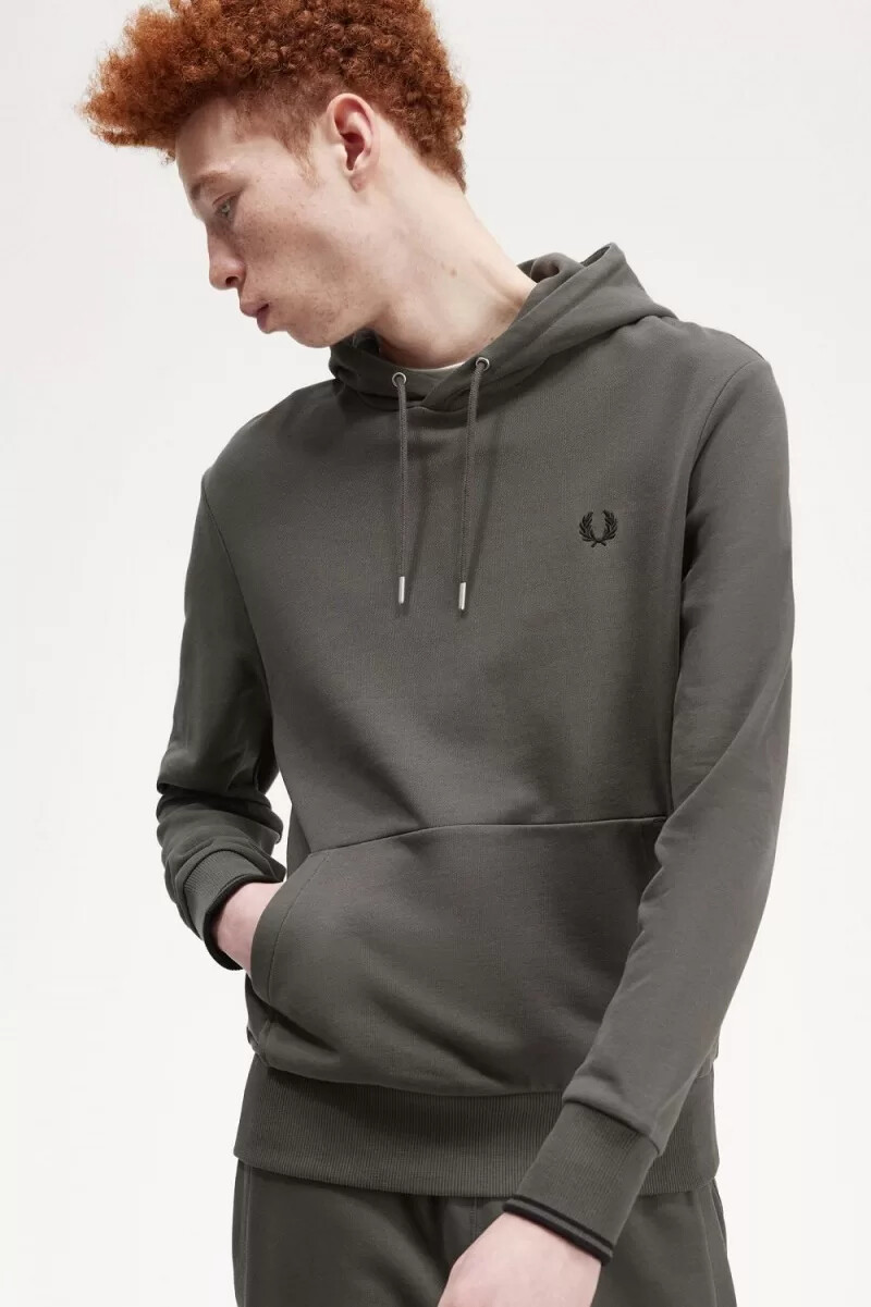 fred perry kapuzenpullover für herren farbe feldgrün