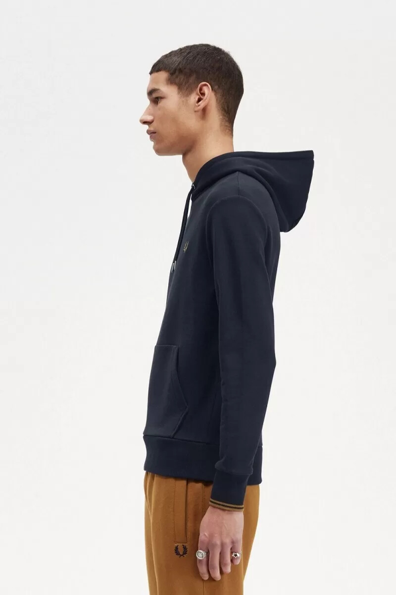fred perry herren-sweatshirt mit kapuze und farbverlauf marineblaudunkelbraun
