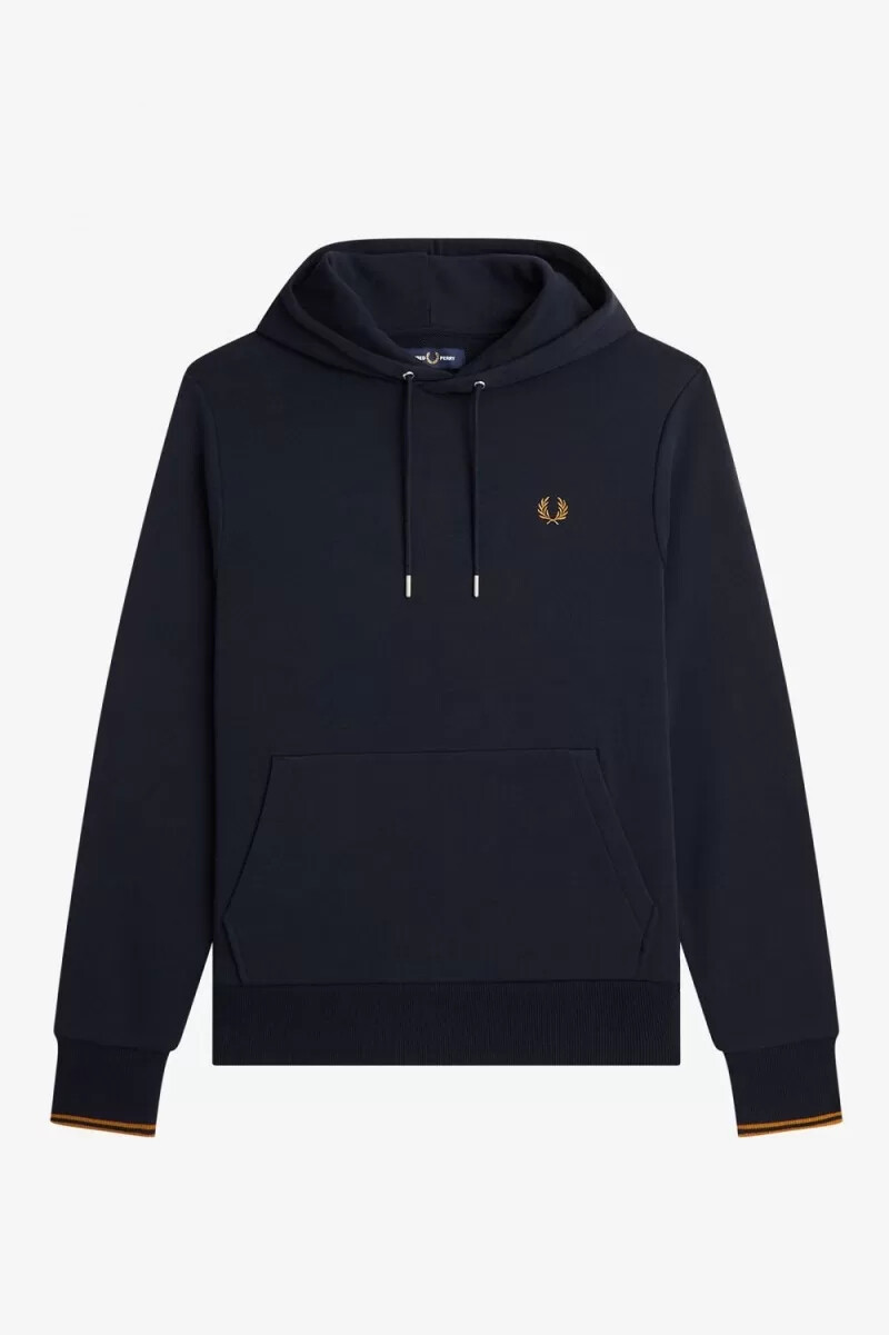fred perry herren-sweatshirt mit kapuze und farbverlauf marineblaudunkelbraun