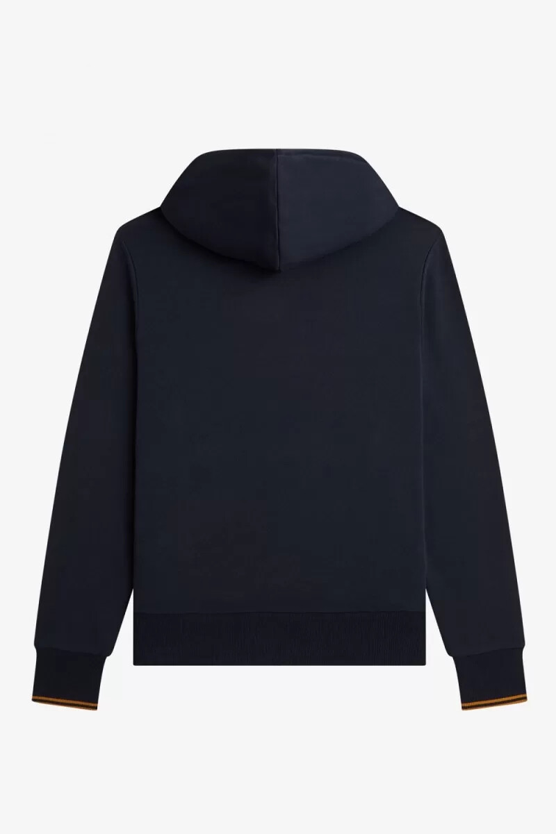 fred perry herren-sweatshirt mit kapuze und farbverlauf marineblaudunkelbraun
