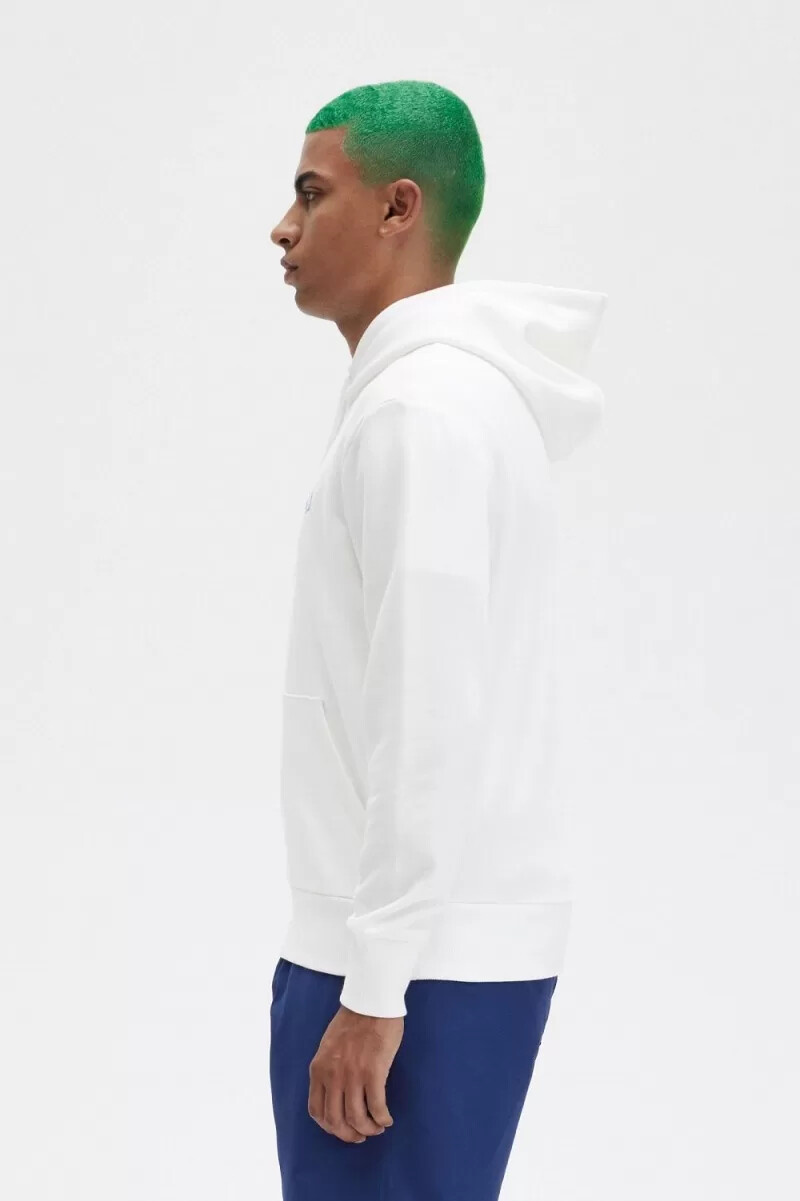 fred perry herren-sweatshirt mit lorbeerkranz-print kapuze schneewittchen
