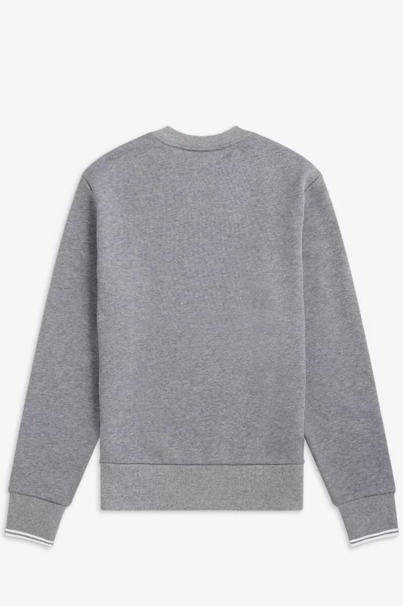 fred perry herren-sweatshirt mit rundhalsausschnitt grau
