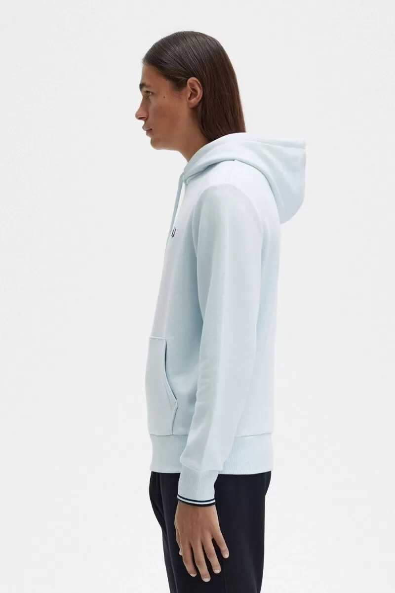fred perry herren-sweatshirt mit kapuze und farbverlauf hellblau