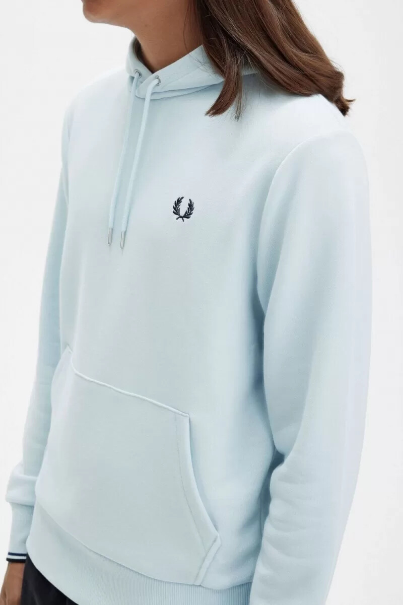 fred perry herren-sweatshirt mit kapuze und farbverlauf hellblau