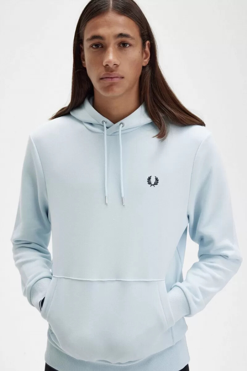 fred perry herren-sweatshirt mit kapuze und farbverlauf hellblau