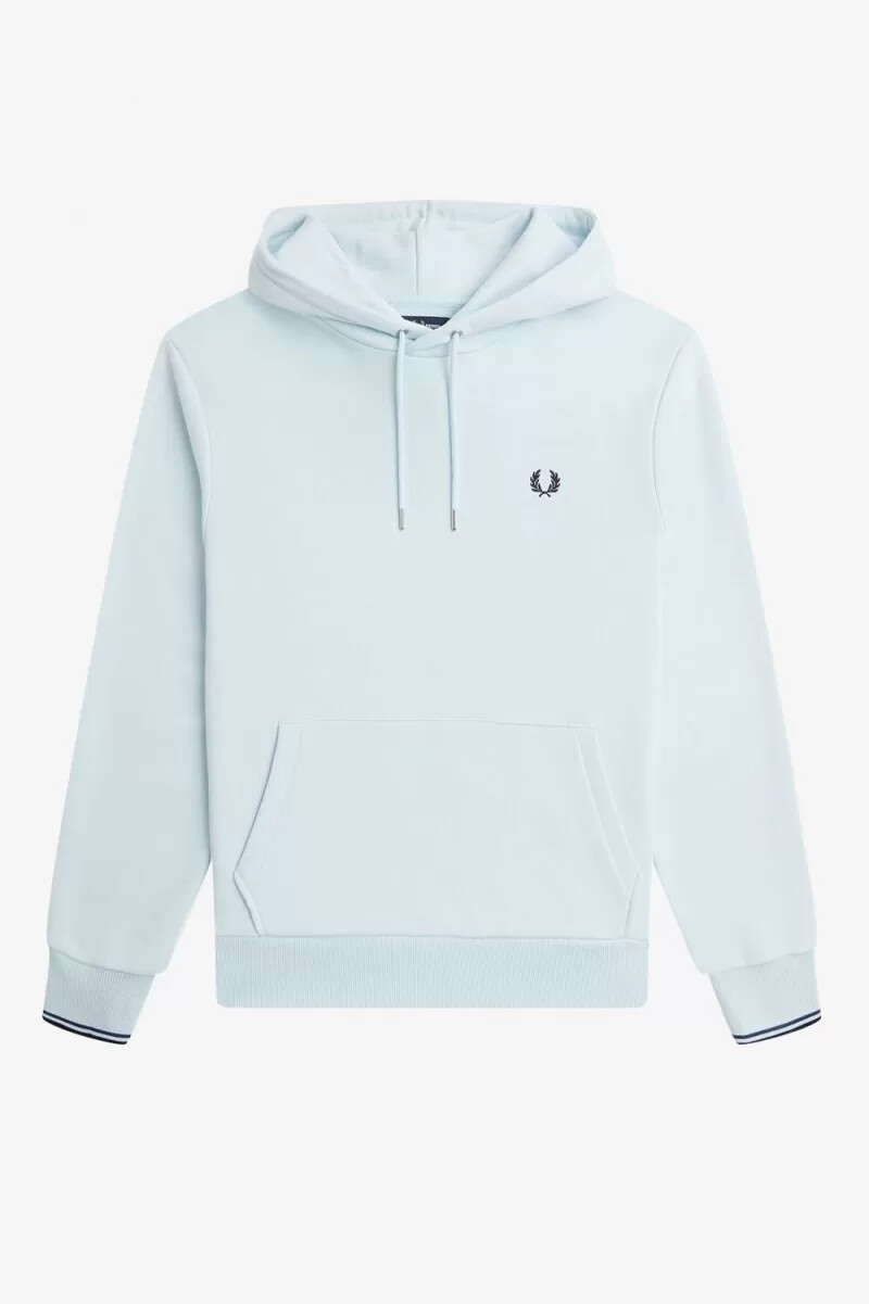 fred perry herren-sweatshirt mit kapuze und farbverlauf hellblau