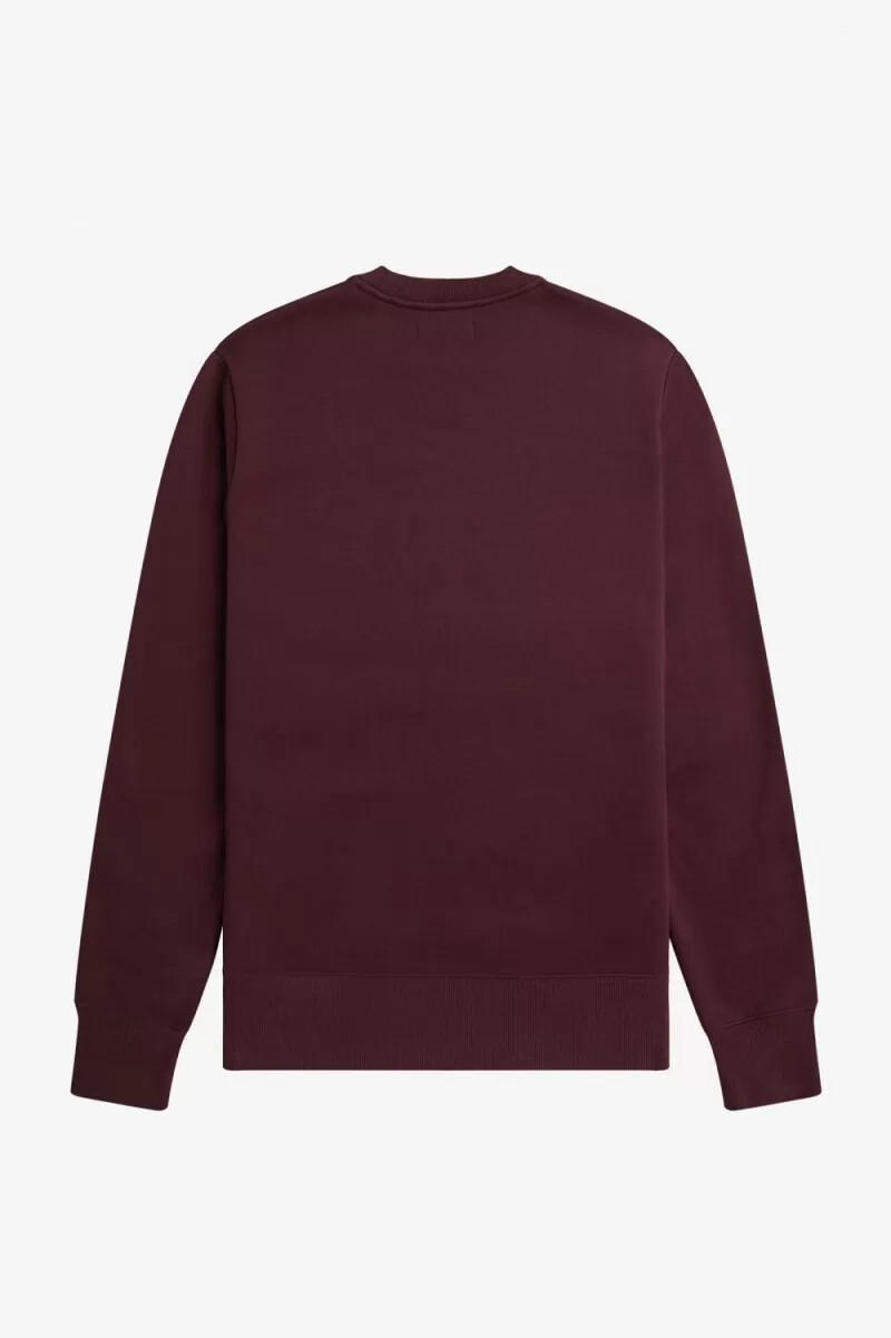 fred perry herren-sweatshirts mit stickerei oxblood