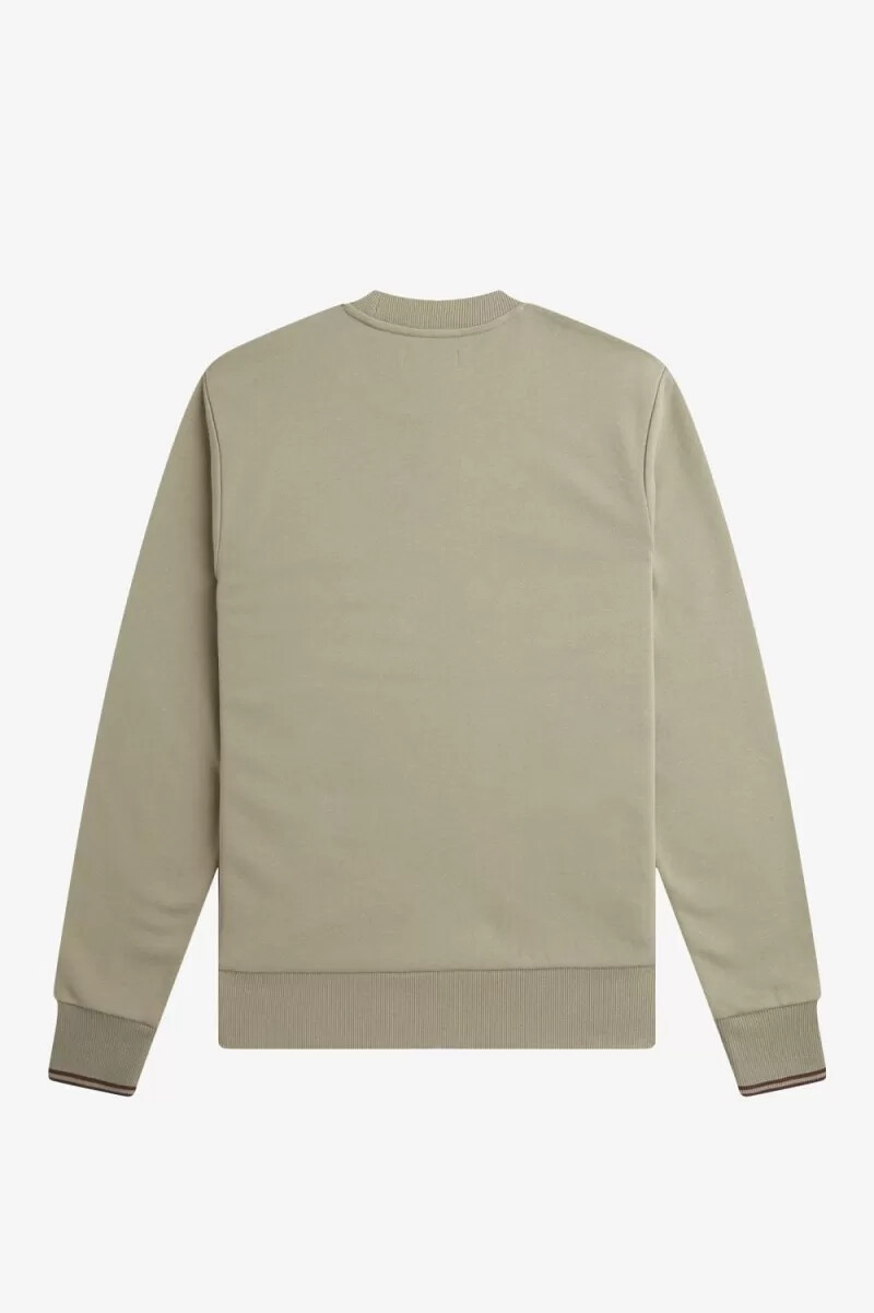fred perry herren-sweatshirt mit rundhalsausschnitt warmgraudunkelrot