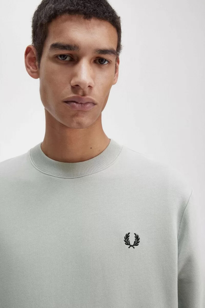 fred perry herren-sweatshirt mit rundhalsausschnitt grau