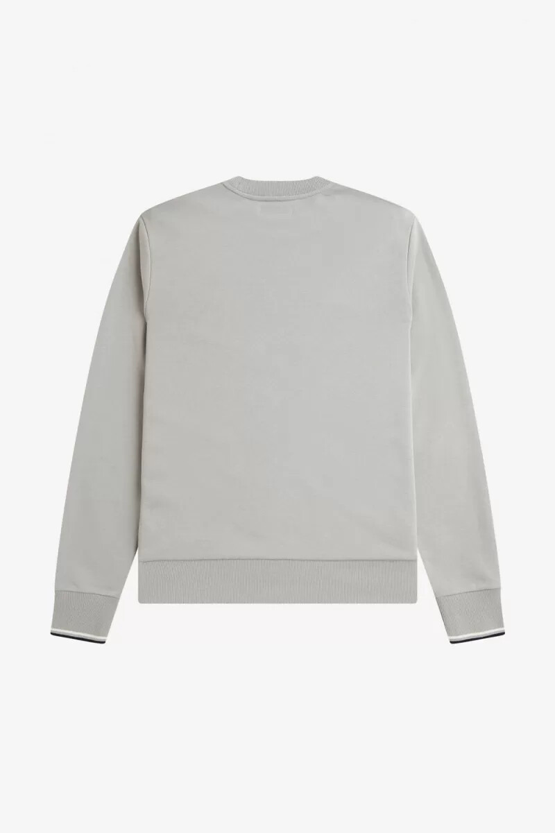 fred perry herren-sweatshirt mit rundhalsausschnitt grau