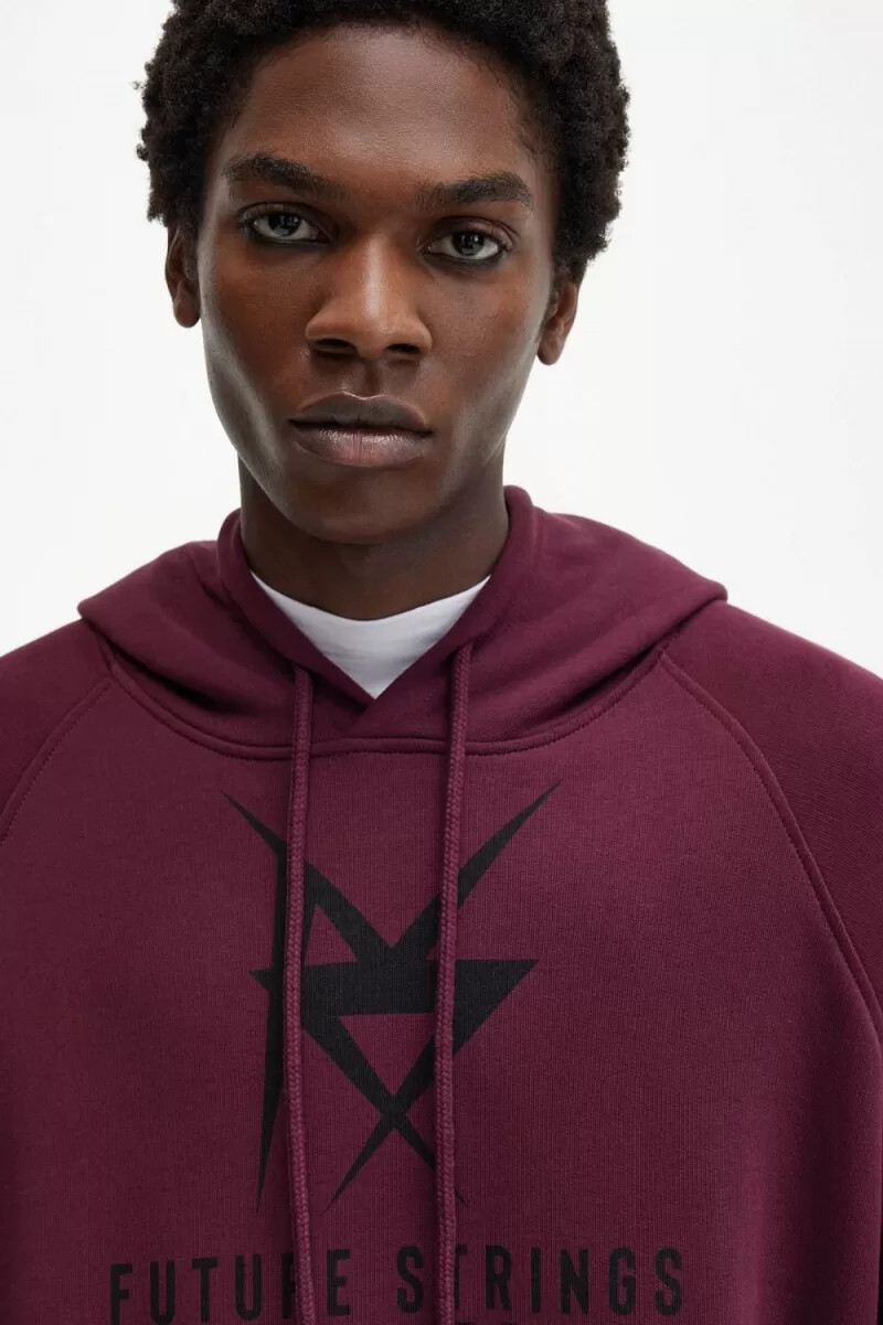 fred perry herren-sweatshirt mit kapuze und print marineblau
