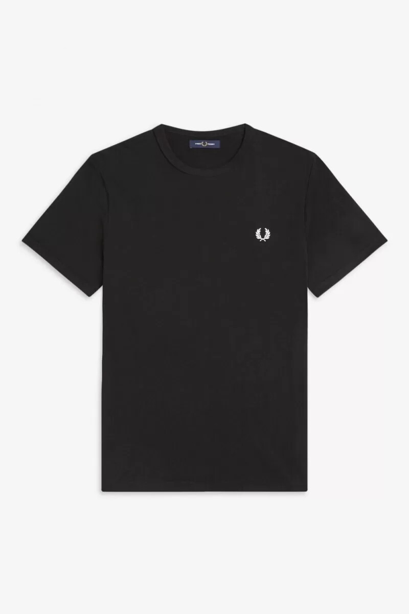 fred perry ringer herren-t-shirt schwarz