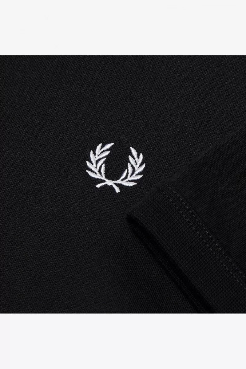 fred perry ringer herren-t-shirt schwarz