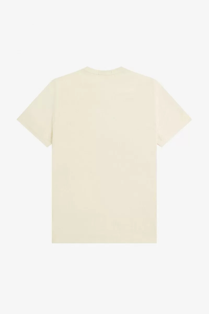 fred perry herren-t-shirt mit stickerei beige