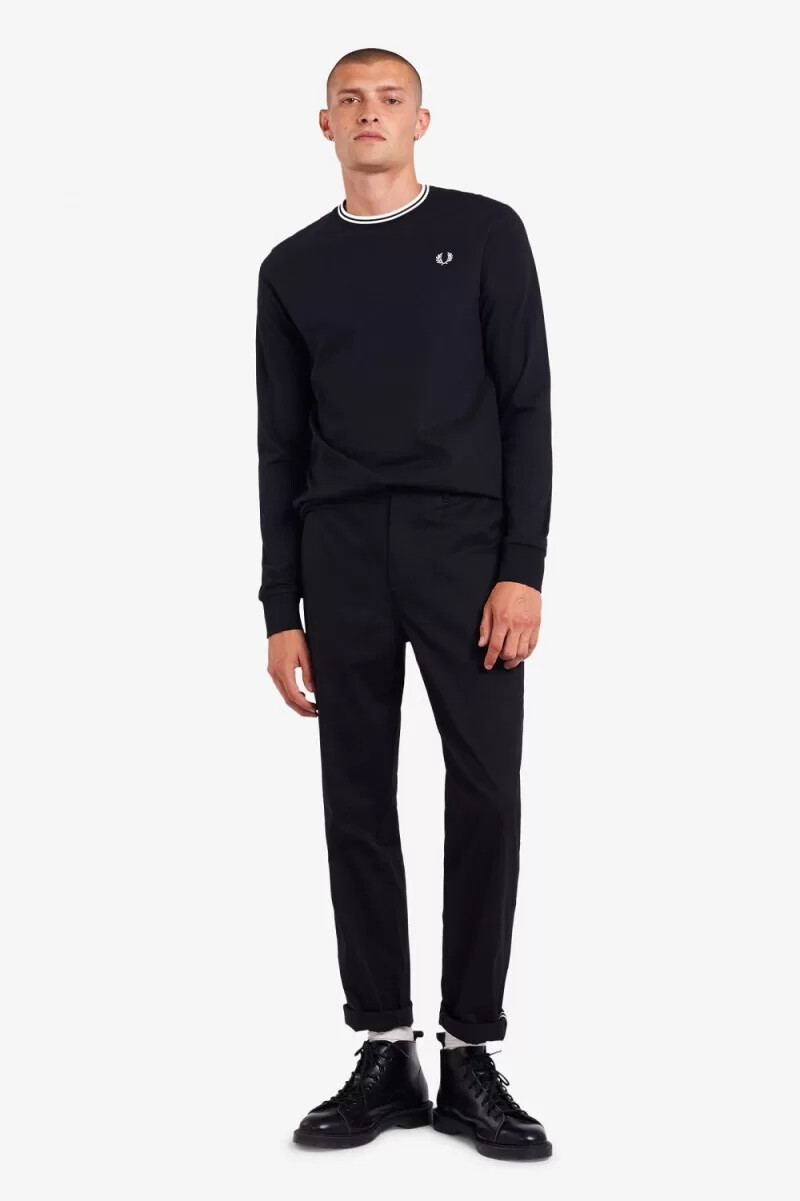 fred perry twin tipped herren-t-shirt schwarz