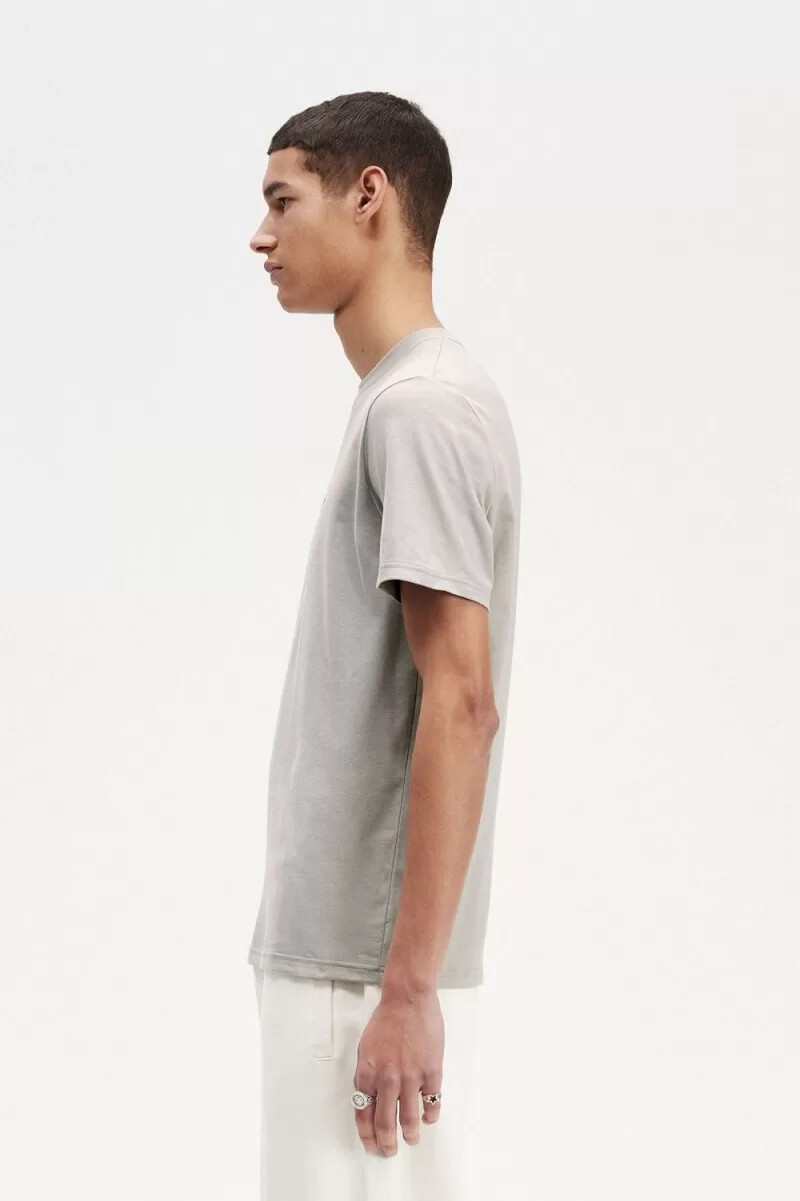 fred perry herren-t-shirt mit stickerei grau