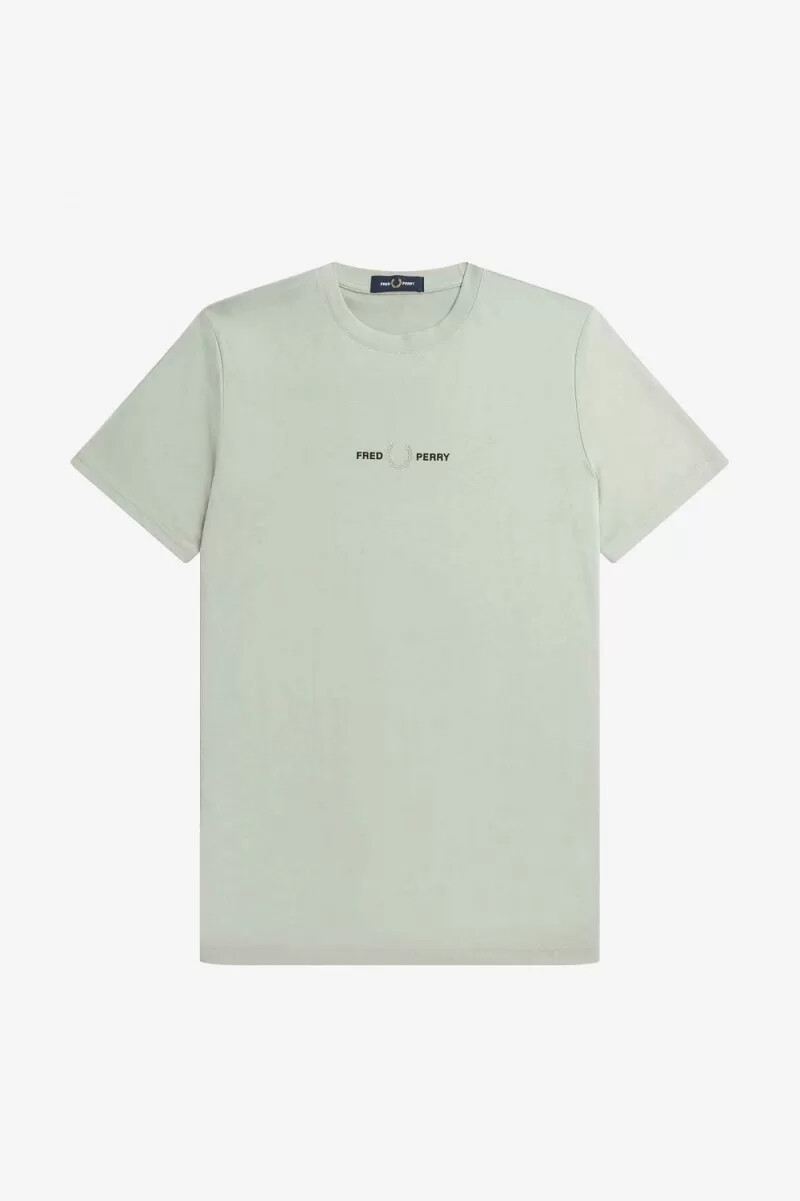 fred perry herren-t-shirt mit stickerei grau