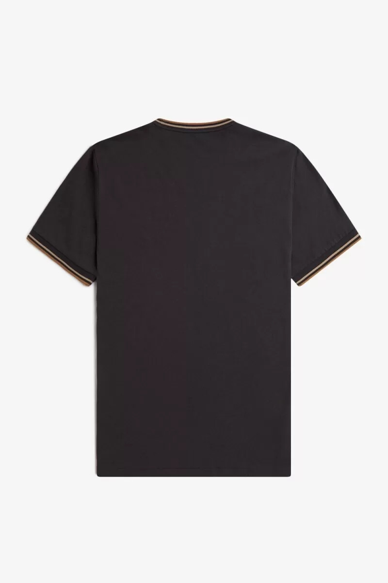 fred perry twin tipped herren-t-shirt ankergrau grün dunkelbraun