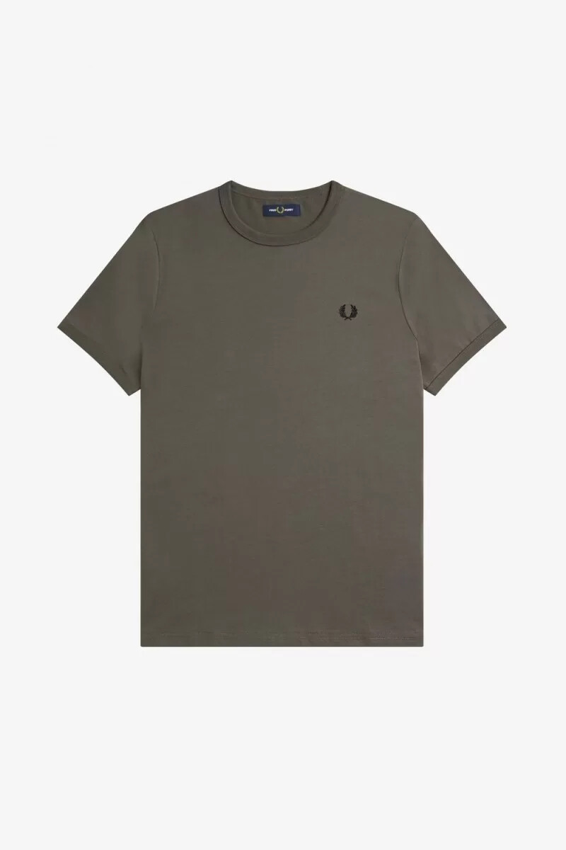 fred perry ringer herren-t-shirt feldgrün