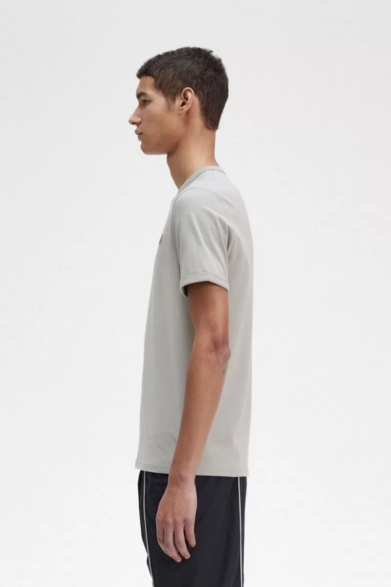 fred perry ringer herren-t-shirt grau