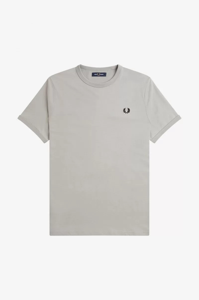 fred perry ringer herren-t-shirt grau