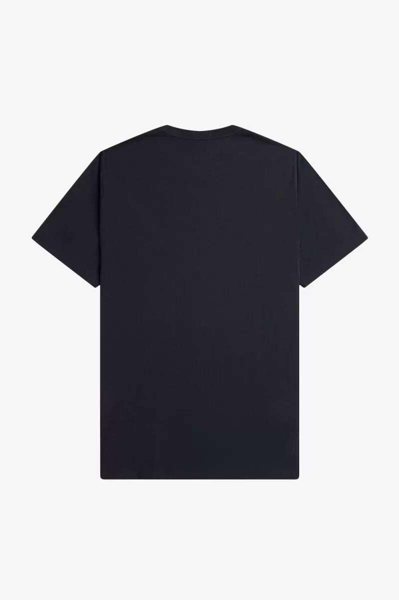 fred perry herren-t-shirt mit rundhalsausschnitt marineblau rot