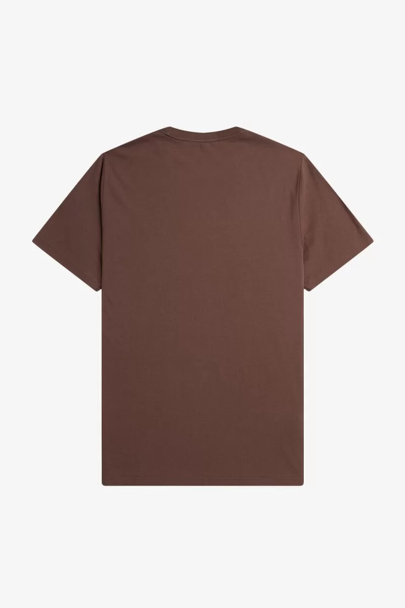 fred perry herren-t-shirt mit rundhalsausschnitt dunkelrot warmgrau