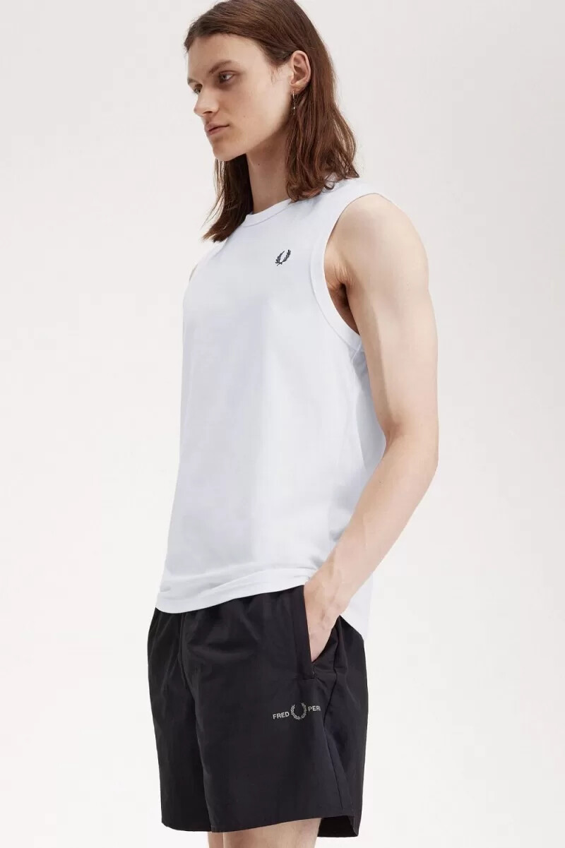 fred perry herren-t-shirt mit rundhalsausschnitt weiß