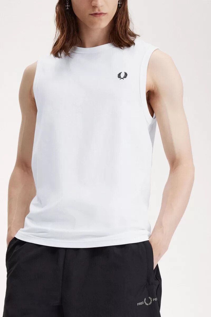fred perry herren-t-shirt mit rundhalsausschnitt weiß