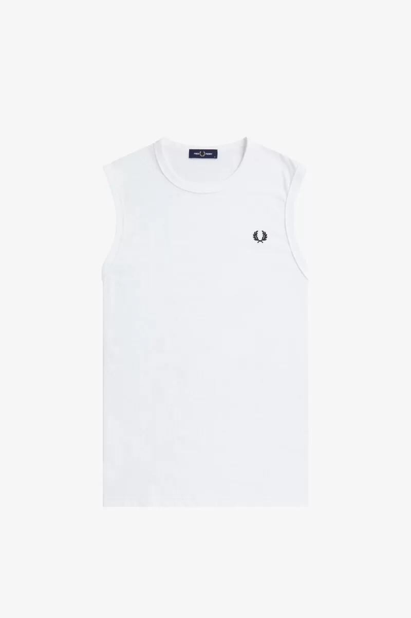 fred perry herren-t-shirt mit rundhalsausschnitt weiß