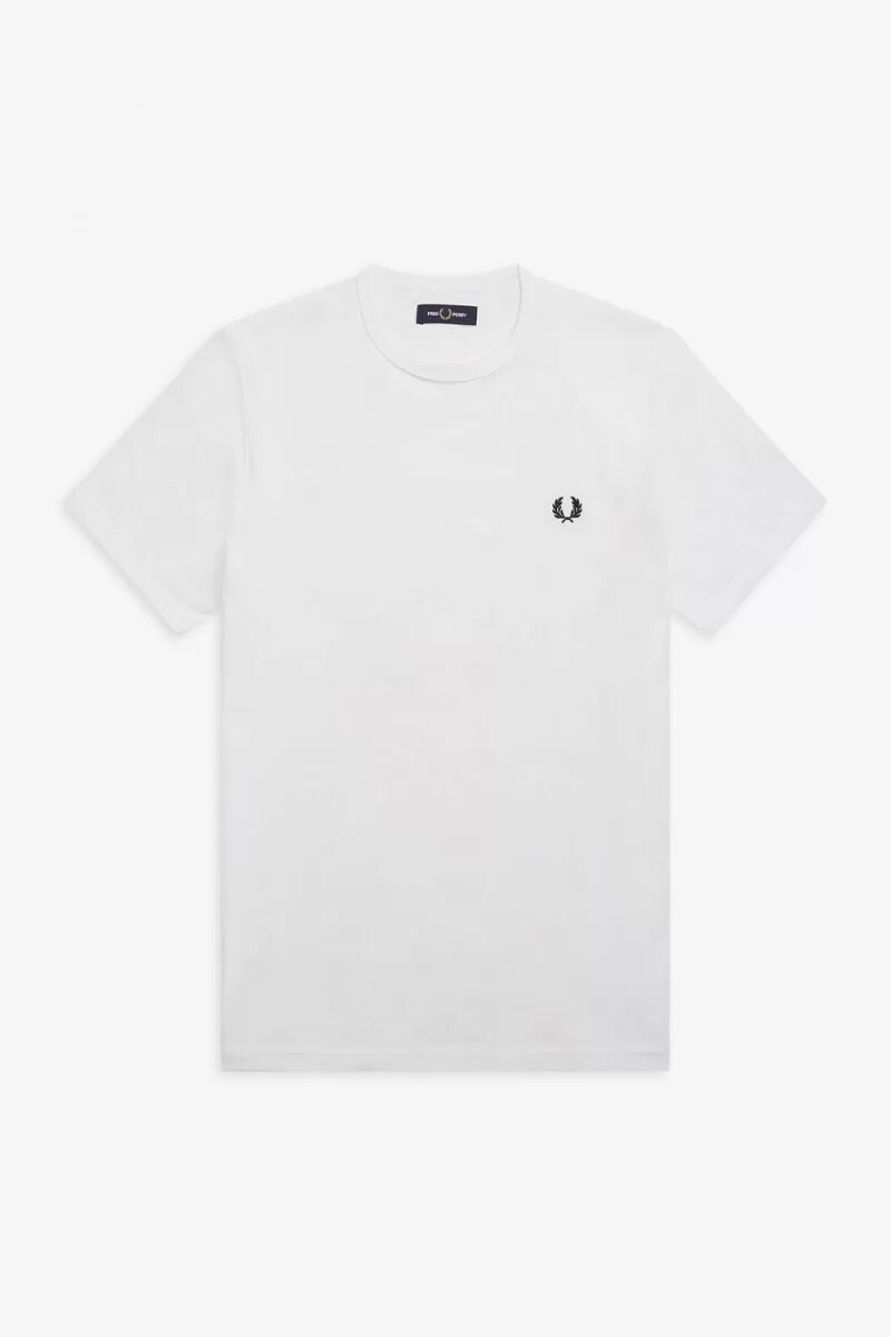fred perry ringer herren-t-shirt weiß
