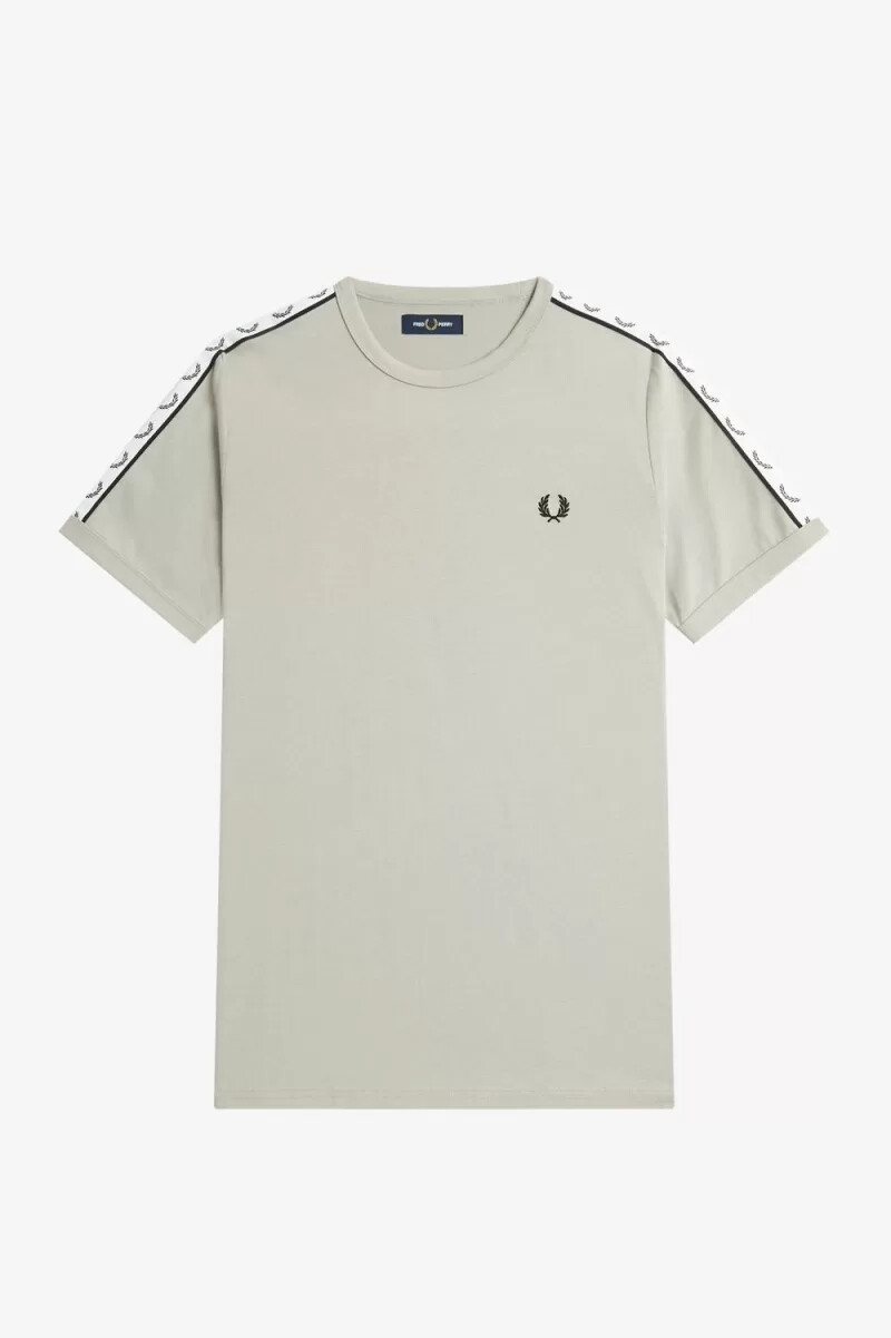 fred perry herren-t-shirt mit ziernähten grau