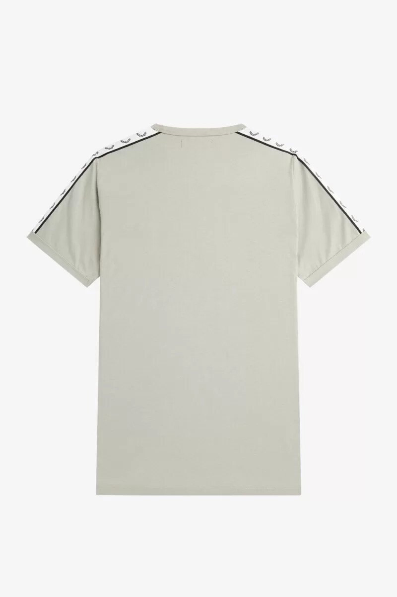 fred perry herren-t-shirt mit ziernähten grau