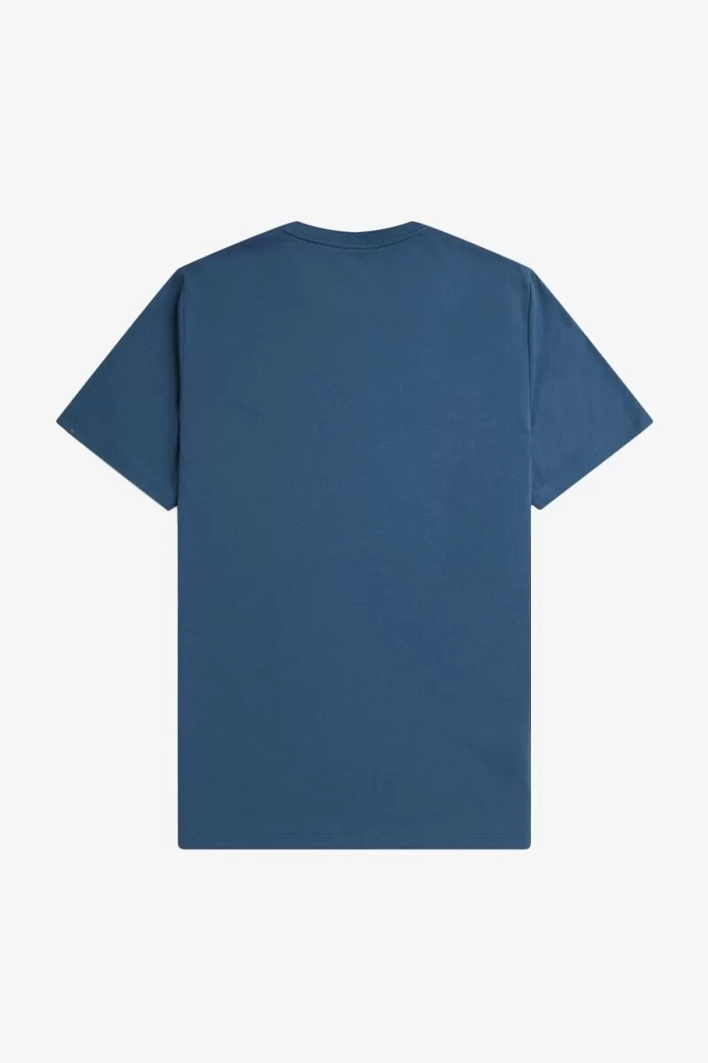 fred perry herren-t-shirt mit rundhalsausschnitt mitternachtsblau hellblau
