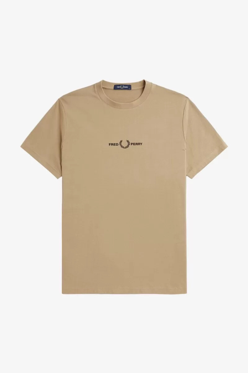 fred perry herren-t-shirt mit stickerei grün