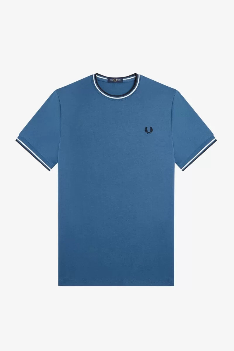 fred perry twin tipped herren-t-shirt mitternachtsblau