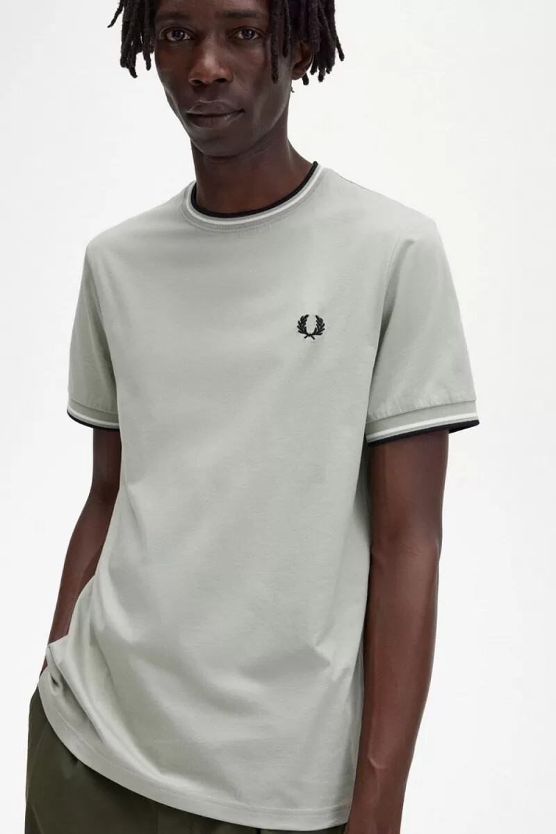 fred perry twin tipped herren-t-shirt mint