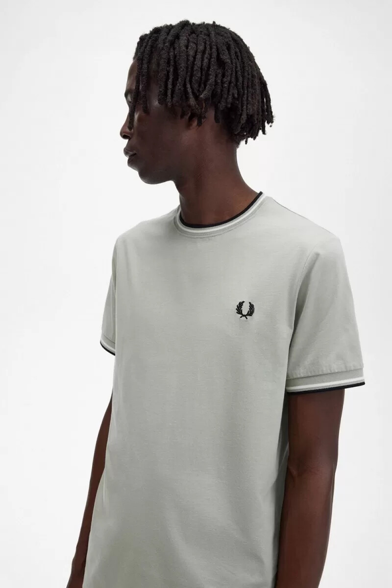 fred perry twin tipped herren-t-shirt mint
