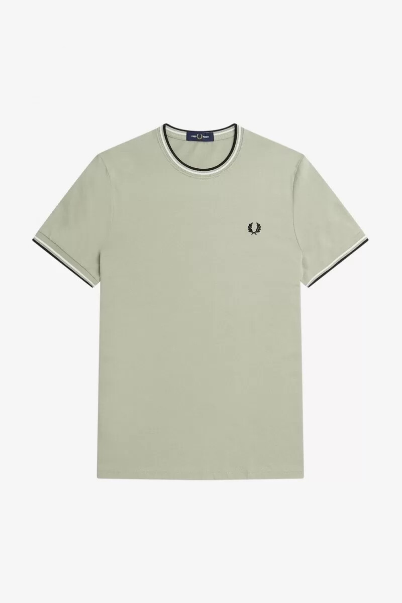 fred perry twin tipped herren-t-shirt mint