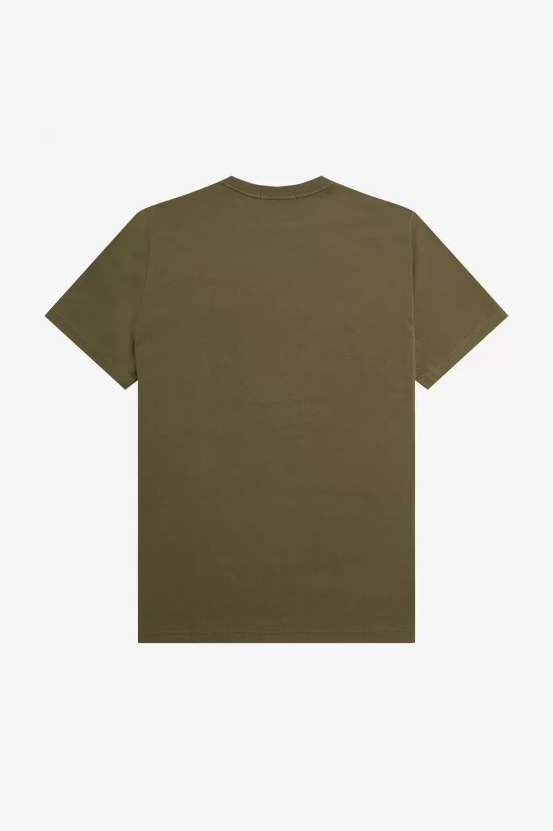fred perry herren-t-shirt mit stickerei uniformgrün