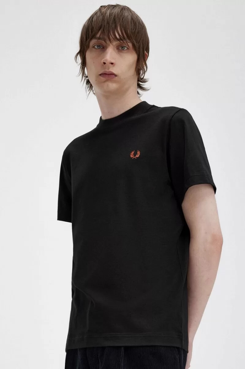 fred perry rave grafik herren-t-shirt schwarz